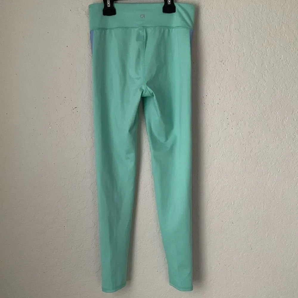 Gap Girls Aqua Leggings with Blue White Stripes Size XL